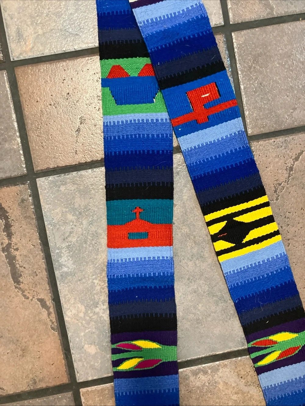Handwoven Guatemalan Clergy Stole Cotton Liturgical Vestment Pastoral Sash